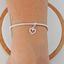 Pingente Berloque Coração Cravejado Vazado [Prata 925]