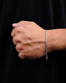 Pulseira Masculina Elo 3x1 21cm x 3mm [Prata 925]