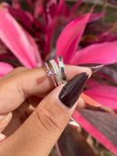 Par De Alianças Solini 3mm + Anel Solitário + Gravação De Nomes [Prata 950]