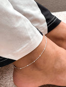 Tornozeleira Feminina Bolinhas [Prata 925]