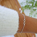 Pulseira Feminina Infinito 18cm [Prata 925]