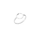 Anel Feminino Geométrico Círculo Vazado [Prata 925]