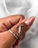 Piercing Hélix Corrente Dupla Ponto de Luz [Prata 925]