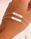 Pulseira Infantil Personalizada Nome [Prata 925]
