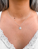 Colar Feminino 45cm + Pingente Medalha Oração Pai Nosso [Prata 925]