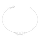 Pulseira Feminina Infinito 18cm [Prata 925]