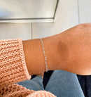 Pulseira Feminina Elo Coração 18cm [Prata 925]