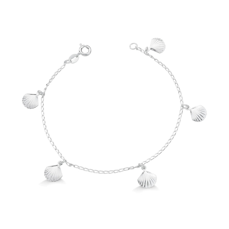 Pulseira Feminina Conchinhas  [Prata 925]