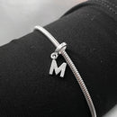 Pingente Berloque Inicial Cravejada [Prata 925]