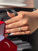 Par De Alianças Luna 3mm + Anel Solitário Cravejado + Gravação De Nomes [Prata 950]