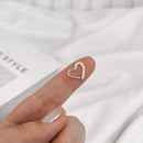 Piercing Hélix/Daith Coração Cravejado [Prata 925]