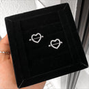 Piercing Mamilo Coração Cravejado [Prata 925]