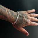 Pulseira Masculina Elo Grumet 21cm x 7mm [Prata 925]