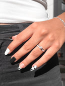 Par De Alianças Luna 3mm + Anel Solitário Cravejado + Gravação De Nomes [Prata 950]