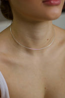 Colar Feminino Choker Aro Liso 40cm [Prata 925]
