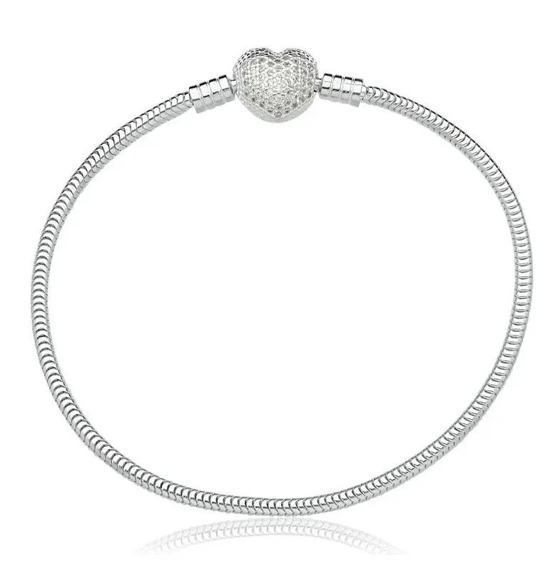 Pulseira Feminina De Berloque Pandora Coração [Prata 925]