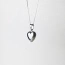 Colar Feminino 45cm + Pingente Personalizado Relicário Coração Liso [Prata 925]