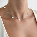 Colar Feminino Choker Medalha 40cm [Prata 925]