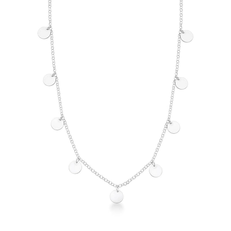 Colar Feminino Choker Medalha 40cm [Prata 925]