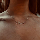 Colar Feminino 45cm + Pingente Personalizado Nome [Prata 925]