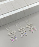 Colar Feminino 45cm + Pingente Coração Filhos [Prata 925]