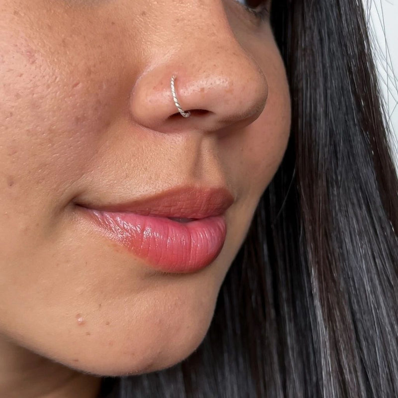 Piercing De Nariz Argola Torcida [Prata 925]
