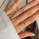 Anel Feminino Elo De Corações Vazado [Prata 925]