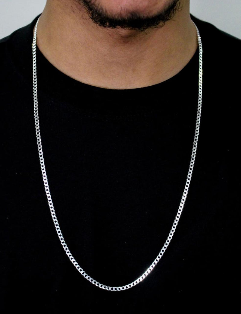 Corrente Masculina Elo Grumet 70cm x 3mm [Prata 925]