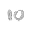 Par De Brincos Argola Cravejada [Prata 925]