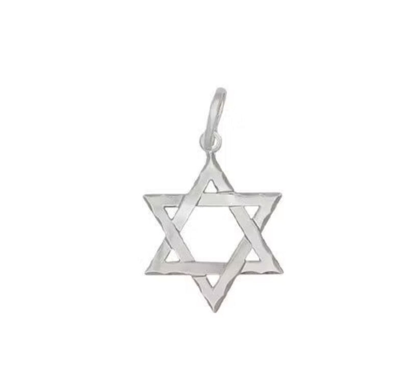 Pingente Estrela De Davi 17mm x 28mm [Prata 925]