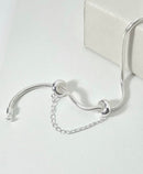 Pingente Berloque Corrente Trava de Segurança [Prata 925]