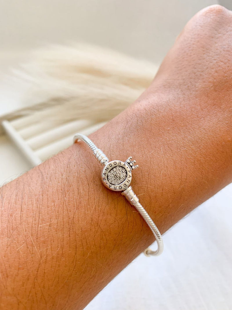Pulseira Feminina De Berloque Pandora Coroa [Prata 925]