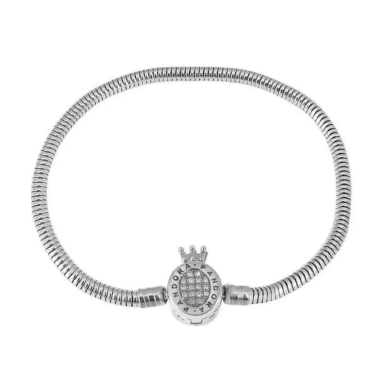 Pulseira Feminina De Berloque Pandora Coroa [Prata 925]
