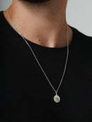 Corrente Masculina 70cm + Pingente Personalizado Medalha Fotogravação [Prata 925]