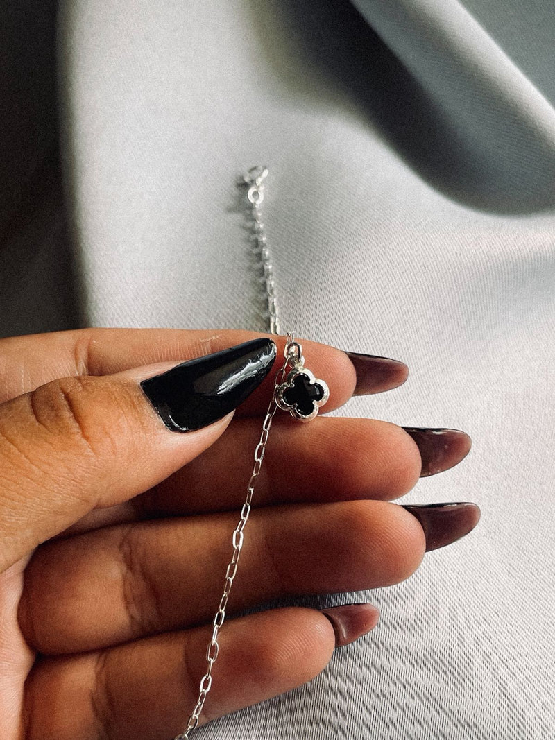 Pulseira Feminina Pingente Trevo [Prata 925]