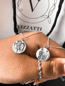 Colar Feminino 40cm + Pingente Personalizado Medalha Fotogravação [Prata 925]