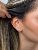 Brinco Ear Cuff Pontos de Luz  [Prata 925]
