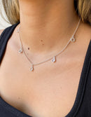 Colar Choker Zircônias Brancas [Prata 925]