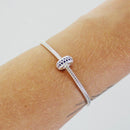 Pingente Berloque Separador Cravejado Lilás [Prata 925]