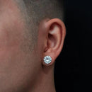 Par De Brincos Pedra Redonda 10mm [Prata 925]