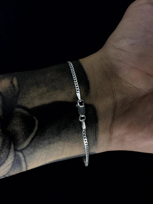 Conjunto Masculino Grumet Corrente 60cm x 2mm + Pulseira 21cm x 2mm [Prata 925]