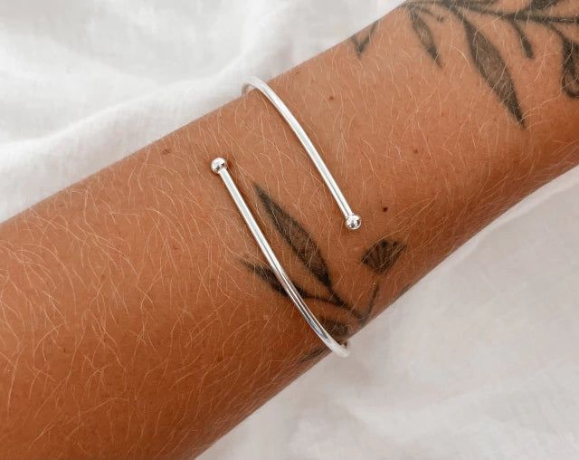 Bracelete Feminino Bolinha [Prata 925]