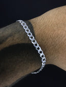 Pulseira Masculina Elo Grumet 21cm x 5mm [Prata 925]