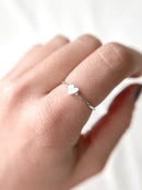 Kit de Anéis Nozinho + Coração Mini em Prata 925