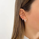 Trio De Brincos Argola Lisa [Prata 925]